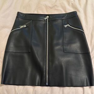 Express Black Faux Leather Mini Skirt